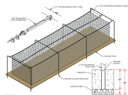 Batting cage detail