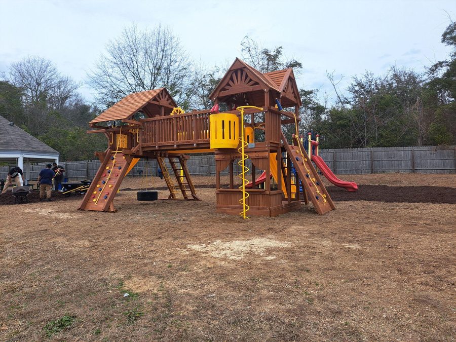 Rainbow Double Whammy wooden play set