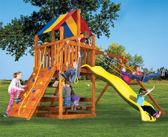 The Circus Clubhouse Pkg II playset with children playing on it