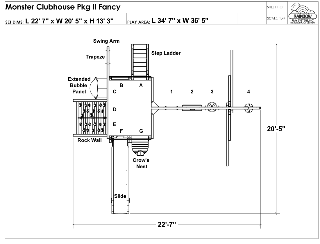 Monster Clubhouse Pkg II Fancy (41C)