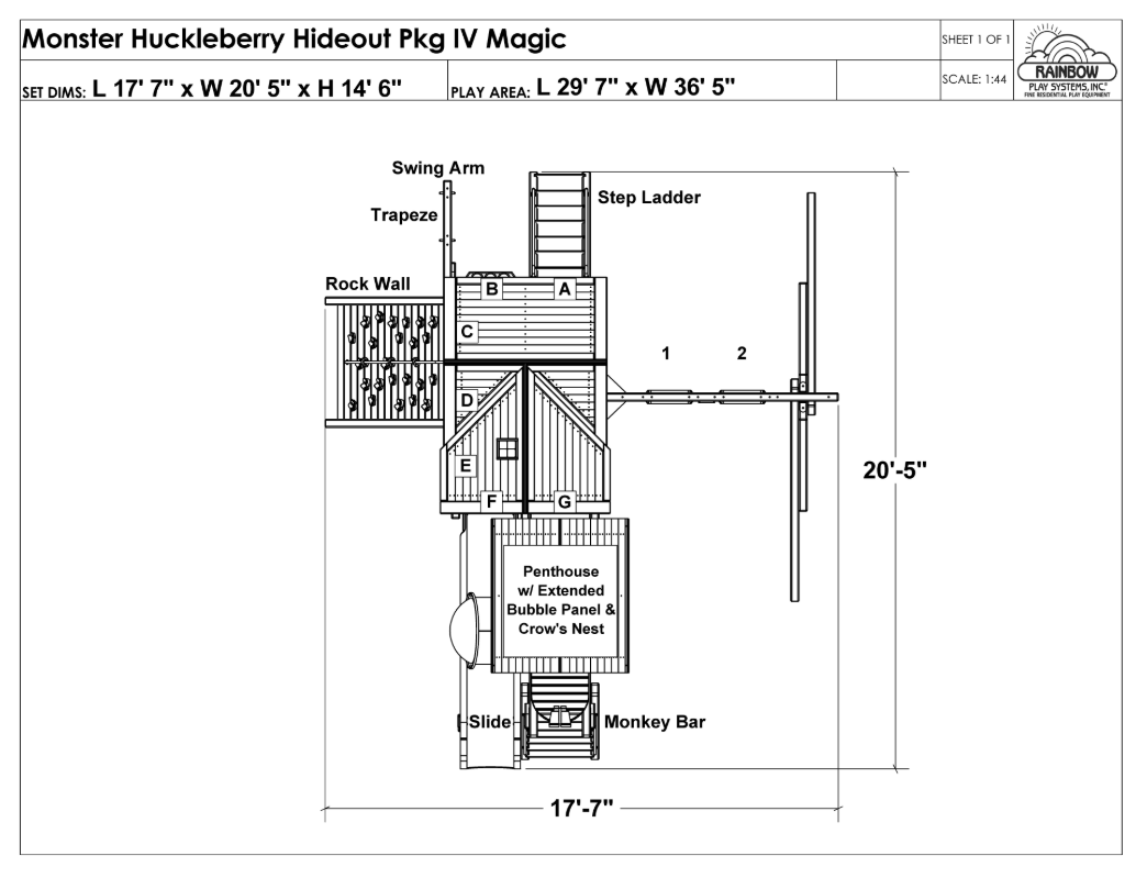 Monster Huckleberry Hideout Pkg IV Magic (43I)