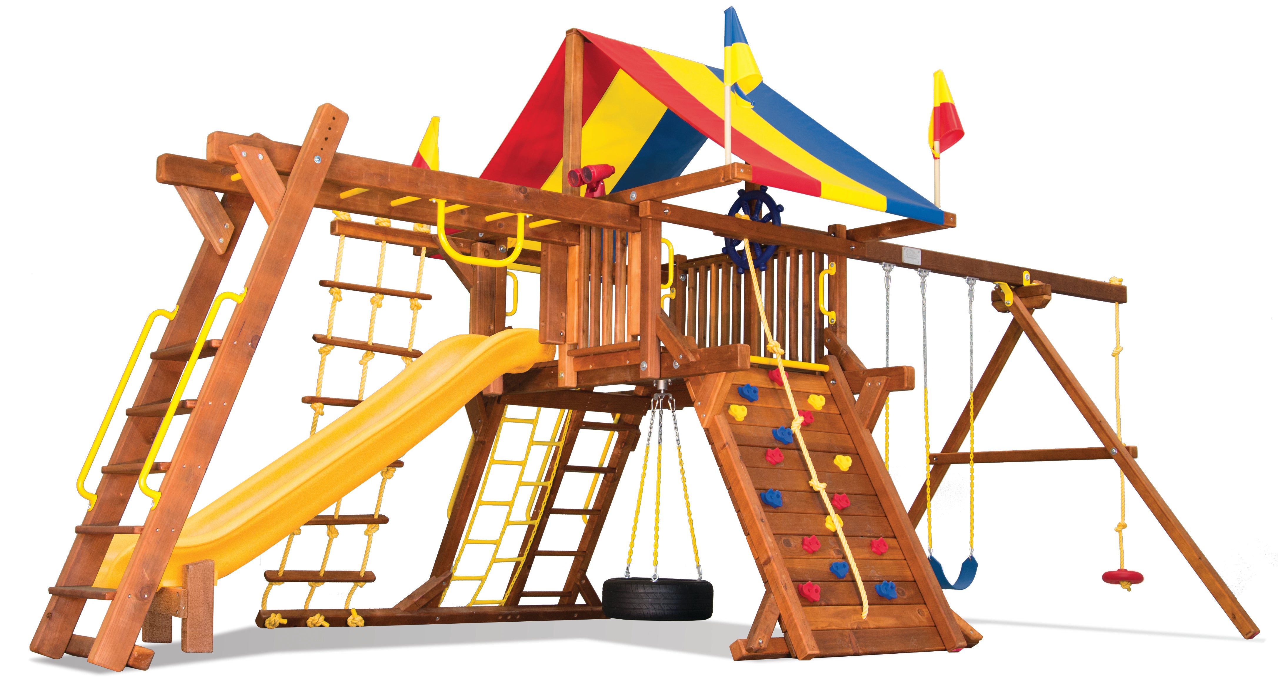 Rainbow Castle Pkg III Loaded (19G) – Noble Quest Play Equipment