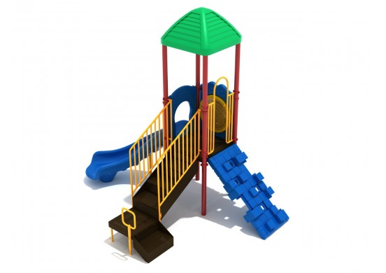 Pixelated Commercial Steel Play System - INSTALLED