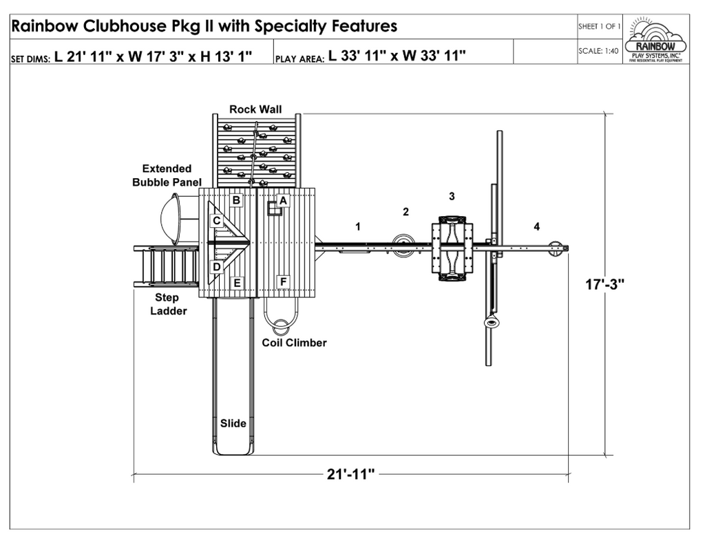 Rainbow Clubhouse Pkg II with Specialty Features (37C)