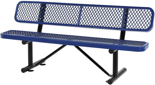 6' expanded steel bench  -  Installed